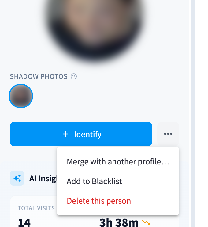 Person actions menu