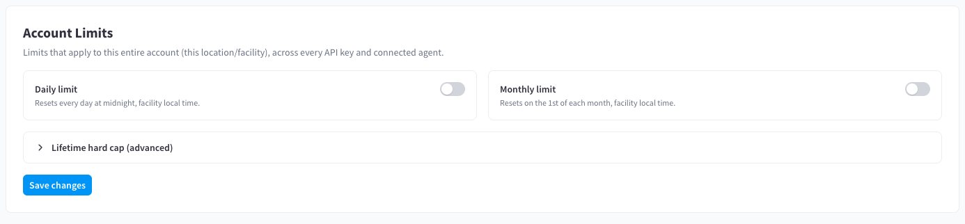 Account Limits