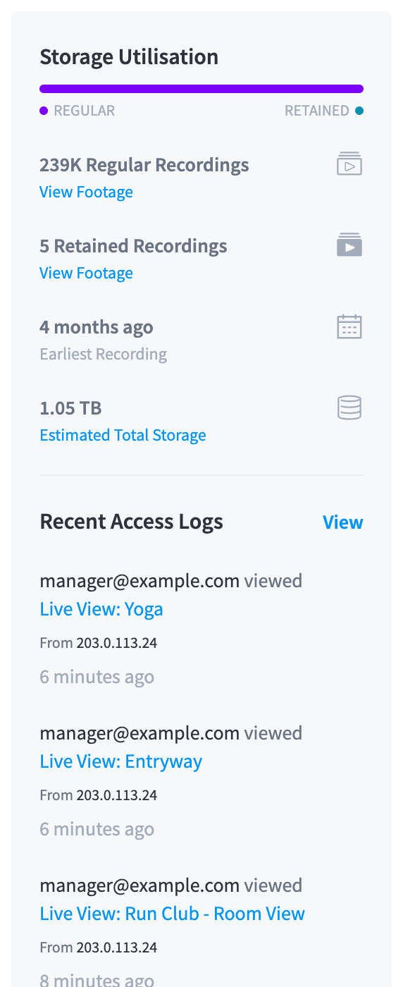 Storage Utilisation