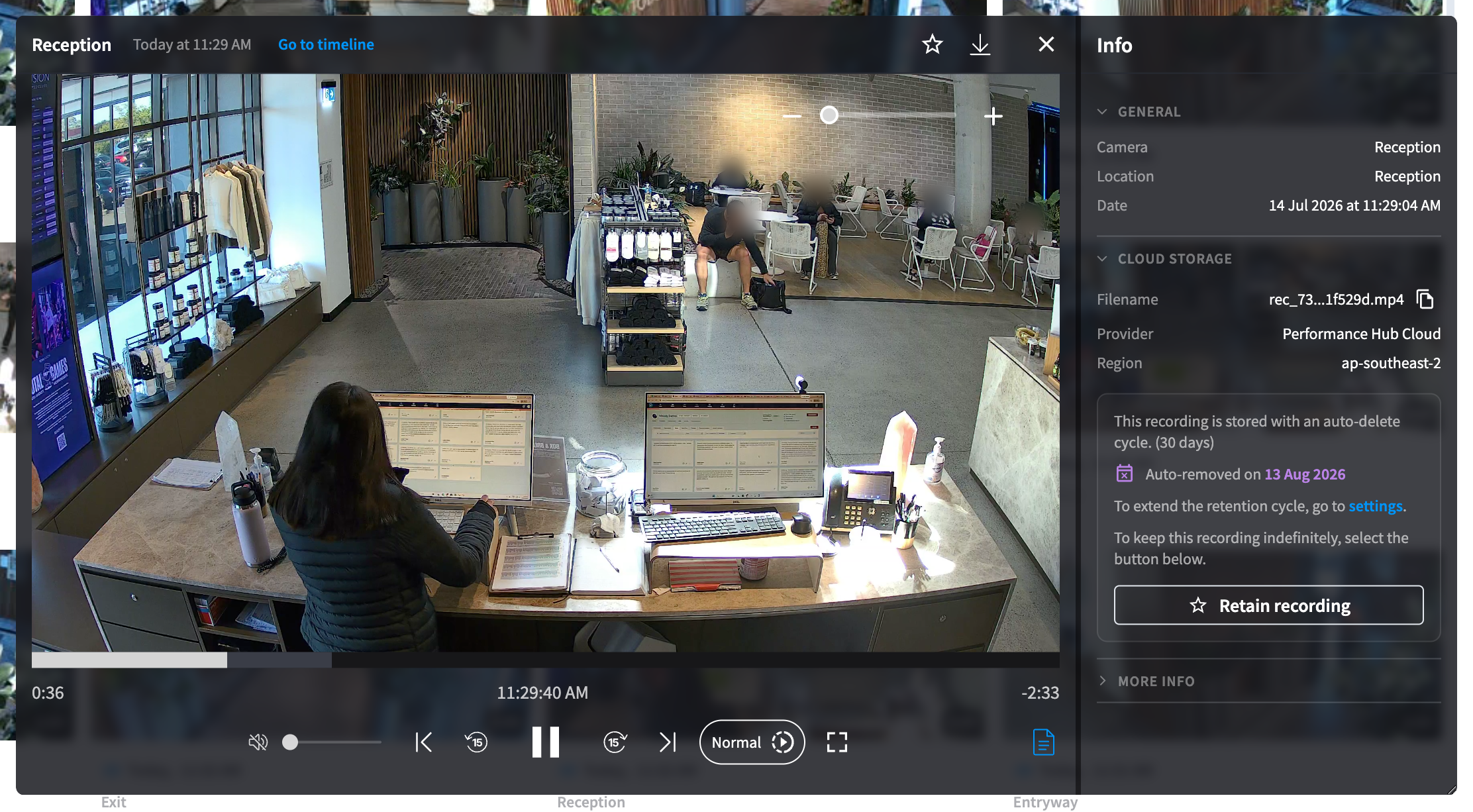 The video player