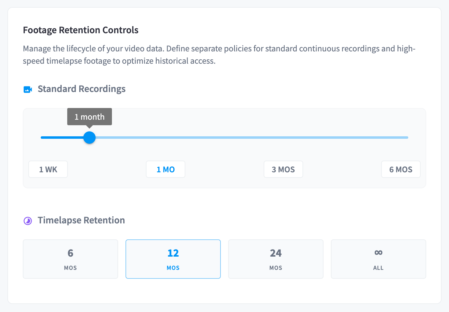 Retention controls