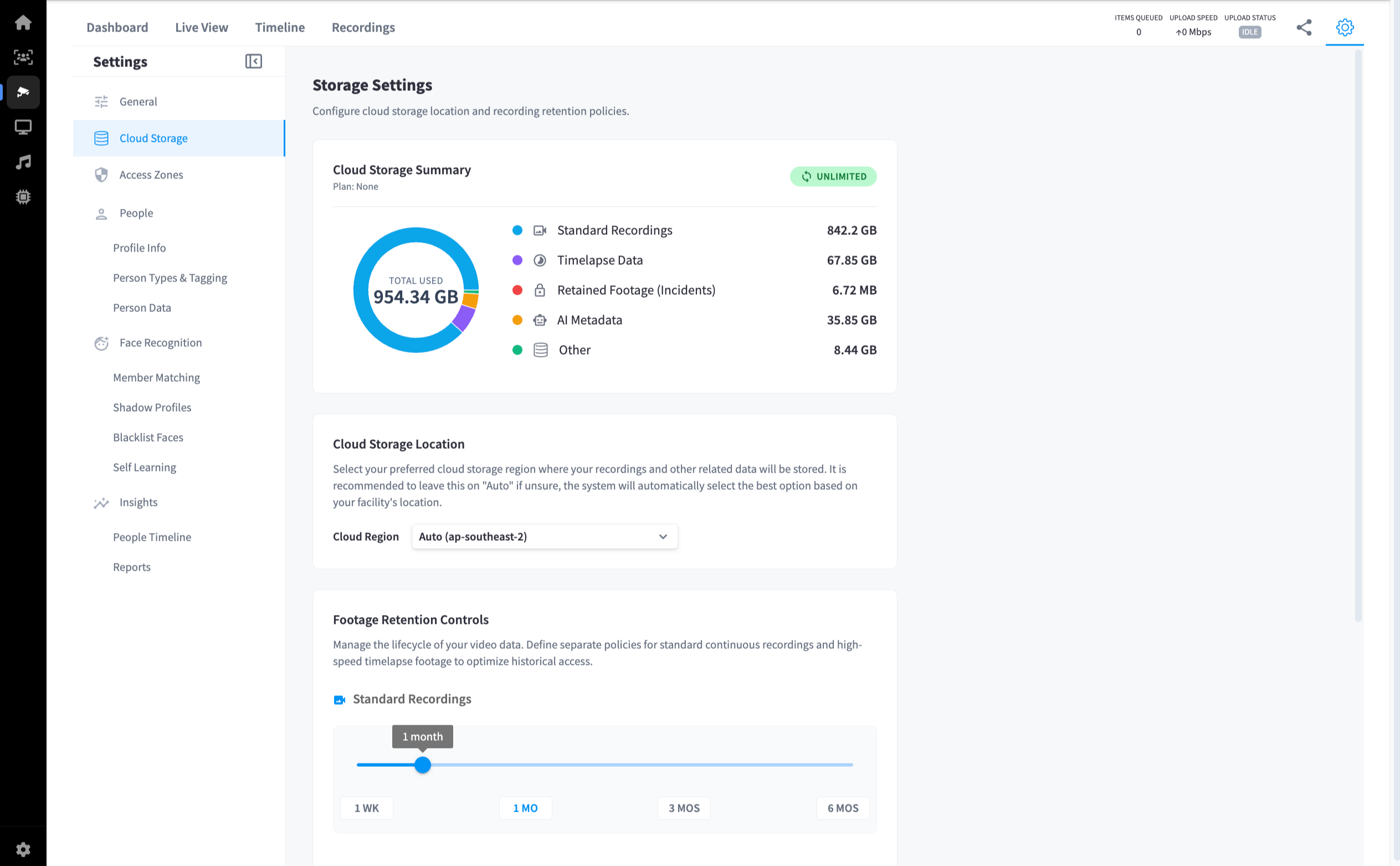 Cloud Storage Settings