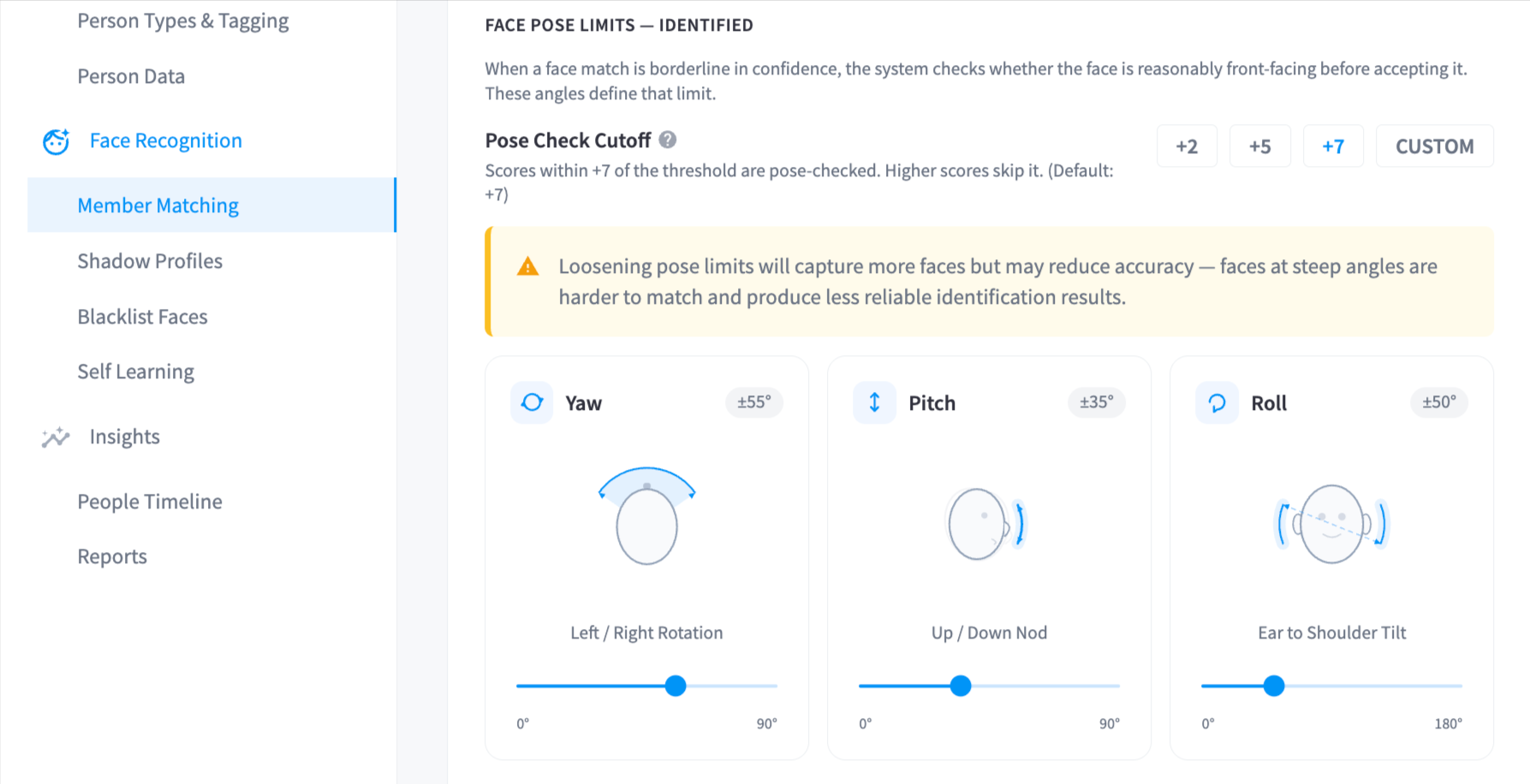 Member Matching Settings