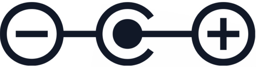 Centre-positive polarity symbol