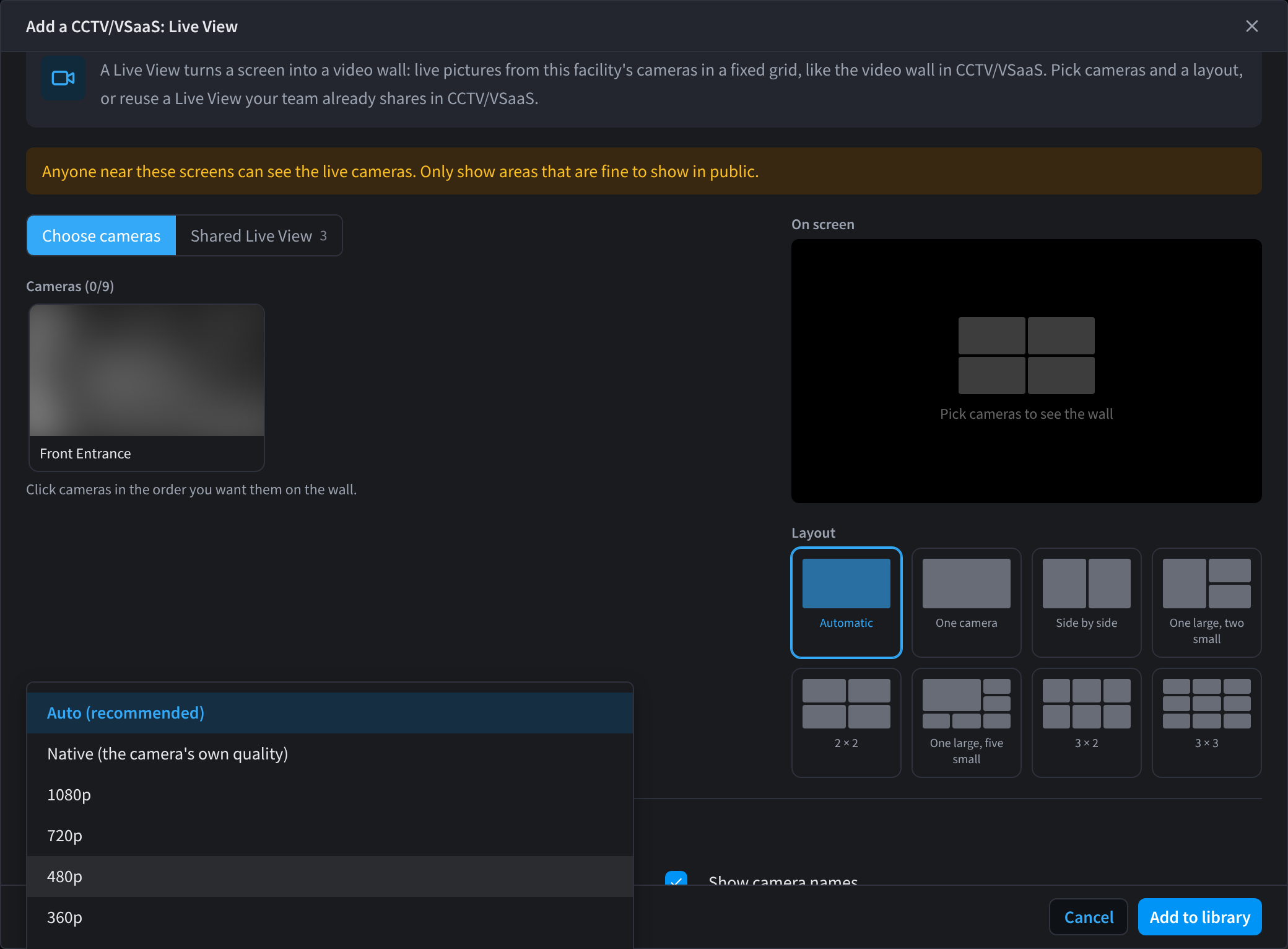 The Quality on screens options