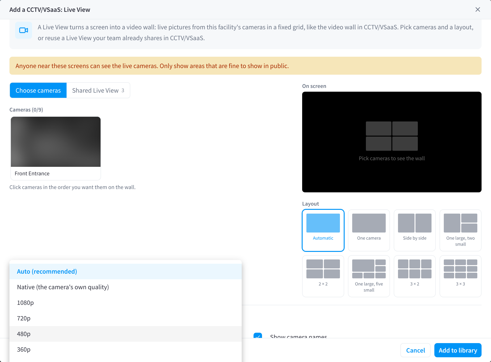 The Quality on screens options