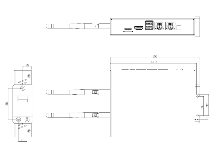 DIN mounting dimensions