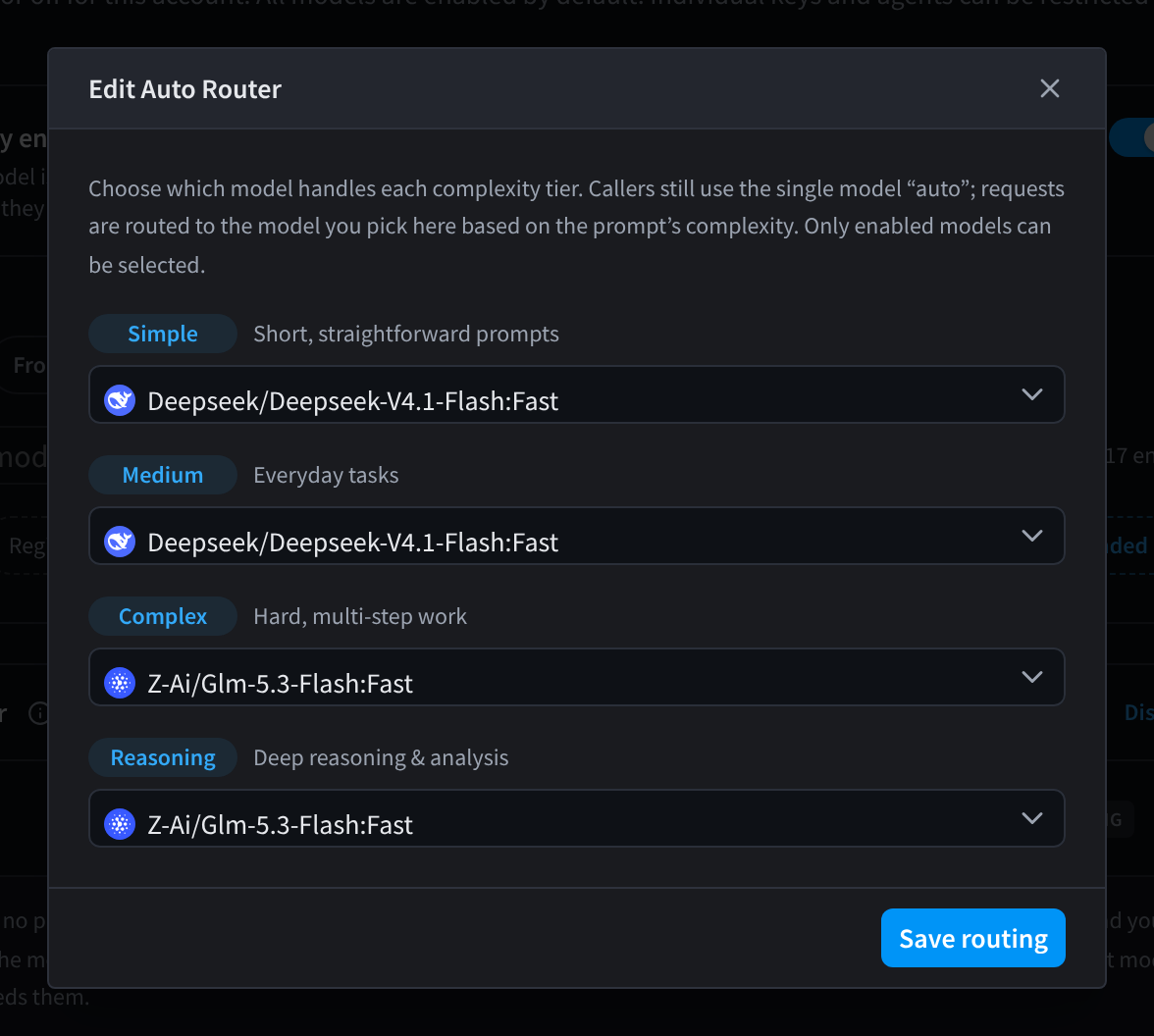 The Edit Auto Router dialog