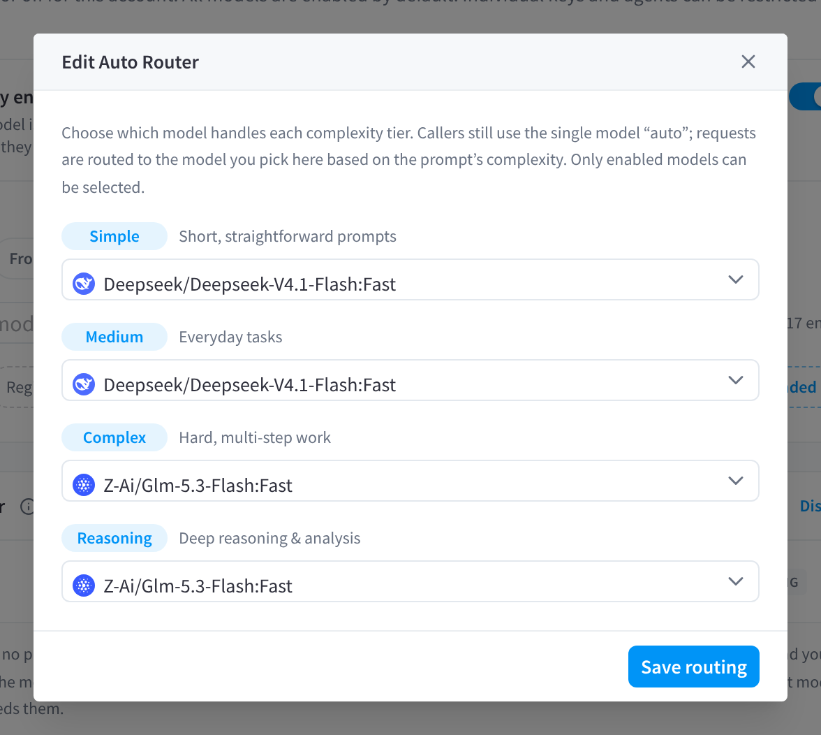 The Edit Auto Router dialog